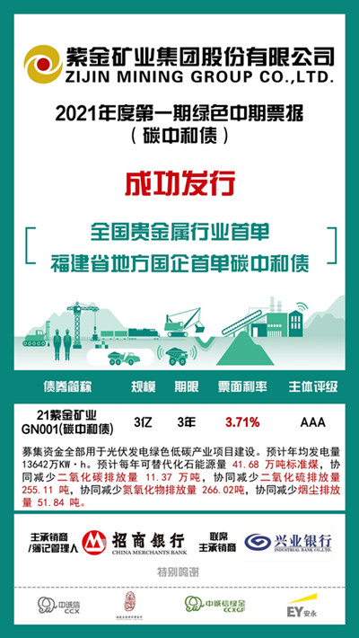 4118云顶集团矿业刊行天下贵金属行业首单“碳中和”债券