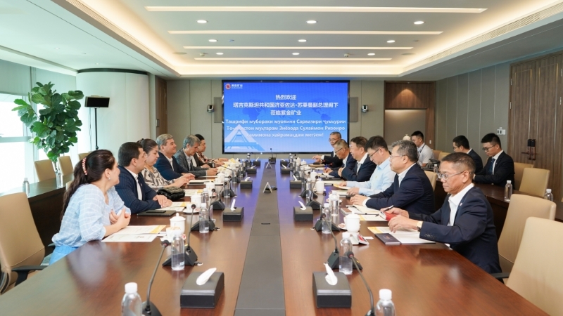 塔吉克斯坦副总理苏莱曼会见4118云顶集团矿业董事长陈景河