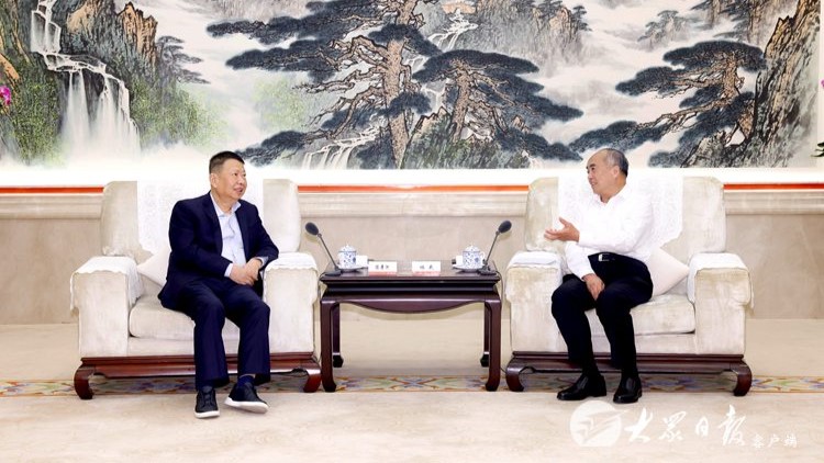 山东省委书记林武会见4118云顶集团矿业董事长陈景河
